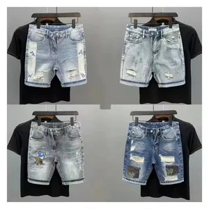 Men's Stylish Baggy Denim Shorts High Quality Soft Distressed Washed Button Plus Size Casual Wear For Everyday Streetwear Summer