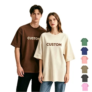 OEM/ODM High Quality Polyester/cotton Summer Short Sleeve Men's DTG Printing T-shirt 3D Puff Printing logo Tshirts for Unisex