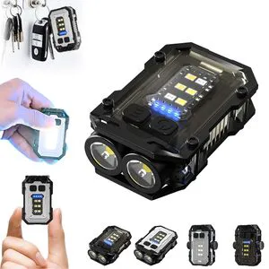 Super Bright Powerful Torch LED Multifunctional Linterna Magnetic Keychain Light COB EDC Small LED Rechargeable Mini Flashlight