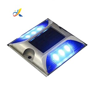 New LED Solar Traffic Warning Lamp Reflective Aluminum Blinking Light Roadway Safety Flashing Road Stud