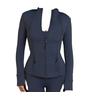 New Ladies Loose Exercise Yoga Fitness Tops Comfortable Lightweight Long Sleeve High Elastic Stand-Up Collar Workout Yoga Wear