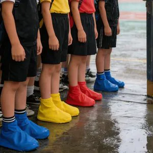 Waterproof Rubber Shoe Covers-Rainproof Design for Skiing Cycling and Outdoor Activities