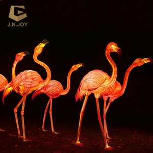 JN-RT-HL01 Animal Shape Flamingo Silk Chinese Animal Lanterns