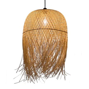 Japanese and Southeast Asia Style High Grade Bamboo Woven Pendant Light