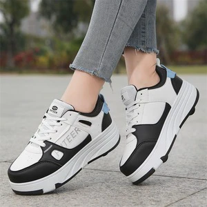 OEM Model USB Charge LED Light Kids' Sport Shoes Single Wheel Adjustable Factory Lights Comfortable for Outdoor Use