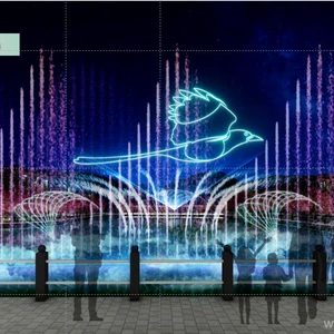 Dancing musical fountain 50m for the lake and pool