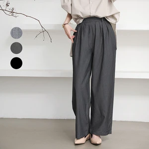 High Quality Women Casual Wide Leg Pants Autumn New Loose Simple Long Trousers For Ladies