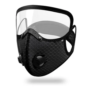 Wholesale Unisex Sports Cycling Face Mask Activated Carbon Windproof and Dust Protective With Shield
