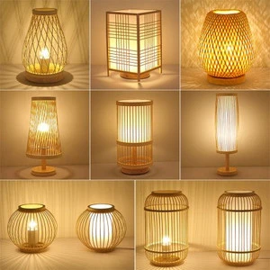 Table Lamps, Bedside Lamps Made of Bamboo and Rattan with Many Designs Best Price VIETNAM