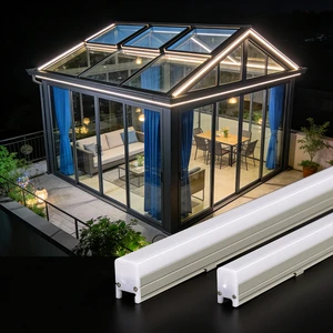Sunroom Glass House Outdoor with Light Decorative Lights in the Shop Strip Lights Led Restaurant Lighting System