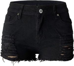Women's Wholesale Casual Vintage Summer Breathable Quick Dry Windproof Button Fly Mid Waist Straight Leg Denim Shorts Pattern