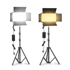 Photography Video Lighting Kit LED Video Studio Lights for Camera Photo Recording Filming Stage with Dimmable Light Stand