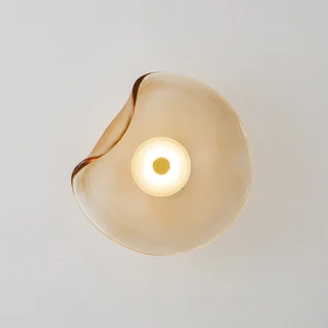 Modern Minimalist Irregular Round Glass Wall Lamp Led Lamp For Bedside Background Wall Living Room Wall Lights For Home Indoor