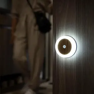 High Quality Wireless Led Lamp USB Mobile Sensors Rechargeable Wooden Pads Copper Coin Sensors for Home Light Night Lights