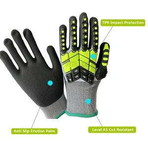 Hot Sale TPR Impact Nitrile Coated Level 5 Anti-Cut Safety Gloves Anti-Impact Durable Work Industrial Gloves