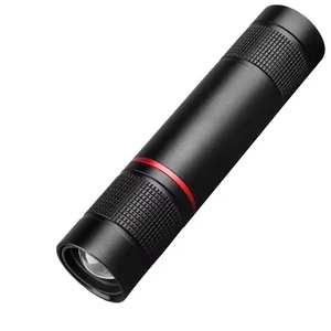 Outdoor Rechargeable Led Flashlight Aluminum Alloy Ip44 Zoomable Dimmable Portable Long-range Emergency Multi-function Light