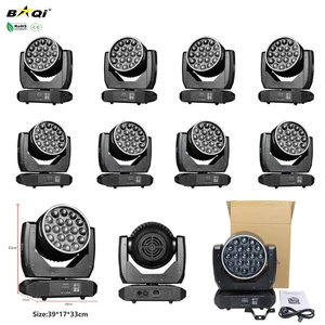 Factory High Quality 19pcs RGBW Wash Move Head Lighting LED Strips Dyeing Beam Spot Light Adjustable Temp IP33 Aluminum DJ Stage