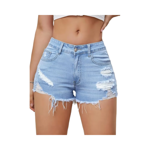 shorts for women Stylish Women's Denim Shorts 100% Cotton High Waist Denim Shorts for Women Summer Casual Jeans Shorts Trendy