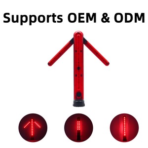 Multi Mount Foldable Traffic LED Arrow Light Set IP65 Dustproof Waterproof 1800mAh Battery Flashing Direction Warning Lamp