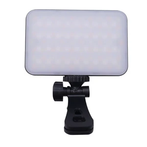 Professional Audio Video Light Selfie Makeup LED Phone Clip Light Portable On-Camera Lighting for Live Streaming Meetings Video
