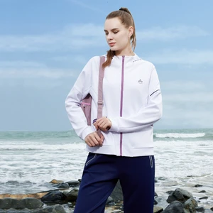 Women's Spring Eco-Friendly Casual Sports Lightweight Windproof Breathable Plus Size Track Suit Sets Long Sleeves Hooded