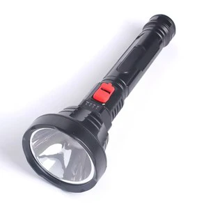 Multi Function Built-in Real 1200mah Battery Brightness Adjustable Torch ABS Plastic Handheld Long Flashlight Rechargeable