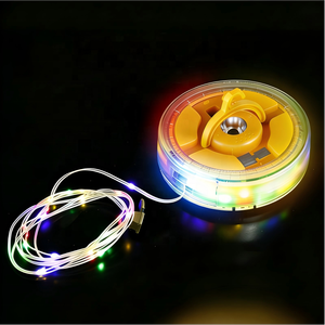 Dimmable Waterproof Rechargeable Bright LED Camping Lantern 8M Long String Lights Battery Powered for Outdoor Hiking Camping