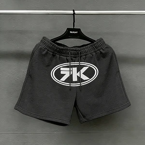 2026 Summer Men's 100% Cotton Custom Weight Printed Custom Logo Soft Texture Elastic Mid-rise Sports Sporty Hot Designer Shorts