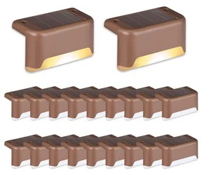Solar Step Deck Brick Lamp RGB Outdoor Fence Lights Auto Decoration Landscape Garden Lawn Lamp L Shape Floor Stair Night Lights