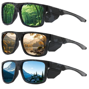 Anti-wind Polarized Double Injection Molded Tactical Outdoor UV Protection Fishing Sunglasses