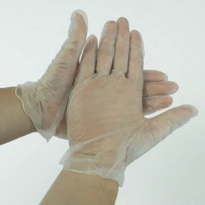 Disposable Safety Gloves PVC Food Grade Powder-Free EN ISO 374 Type 4mil Thickness Cleanroom Use Household Suitable White