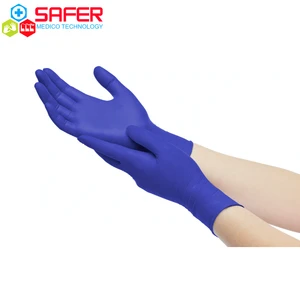 Safer Medico Black Nitrile Disposable Exam Gloves Ambidextrous Oil-Resistant Soft Waterproof Comfortable Economical Food Grade