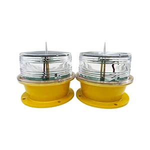 Solar Aviation Obstruction Light High Intensity IP65 Waterproof LED Warning Beacon For Tower Crane