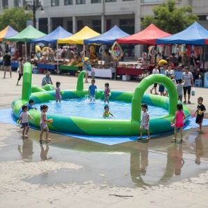 QIQU Heavy Duty 0.9mm Uv Resistant PVC Tarpaulin Easy Install Water Basin Wear Resistant Inflatable Pool