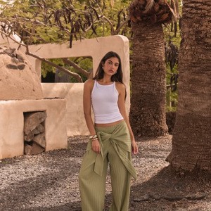 Casual Cotton Stretchy Fashion Matching Sleeveless Tank Top Soft Cropped Sexy Summer Lightweight Tummy Control Ladies Vest