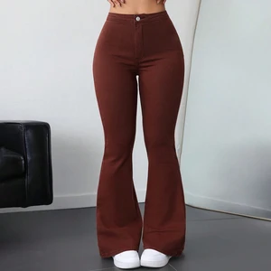 High Quality Women's Cotton Jeans Slim Flared Pants with Denim Fabric Skinny Fit Casual Style Woven Weaving Method
