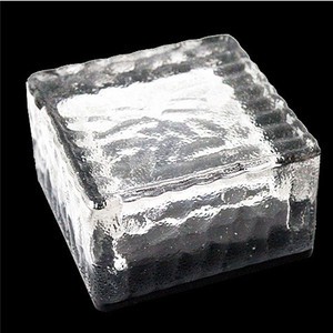 Outdoor Garden Solar Glass Brick Light Waterproof Led Square Solar Ice Floor Tile Buried Light Ice Cube Rocks Garden Light