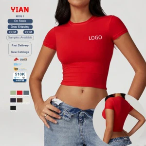 Women Casual & Versatile Tight Quick-drying Yoga Tops Wrinkle-resistant Fitness Solid Color Running Sports T-shirt
