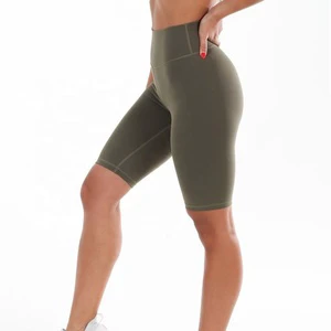 Women Plus Size High Waist Tummy Control Skinny Biker Shorts