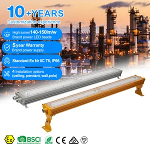 Industrial IP65 Waterproof Explosion Proof Lamp 50w 100w 200w ATEX Led Explosion Proof Linear Light