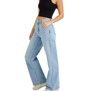 Women's Jeans Clothing Jeans Wide Leg Custom High Waist Casual Custom Denim Skinny Ladies Jeans OEM Service Women Trousers