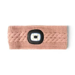 Acrylic Knitted Twist LED Lighted Sport Sweatband USB Rechargeable Running Head Lamp High Stretch Wicking Gifts Men Women