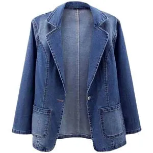 Women's Denim Jean Jacket Women Casual Outwear Fall Jacket Denim Button up Coat Oversize Denim Jacket for Ladies
