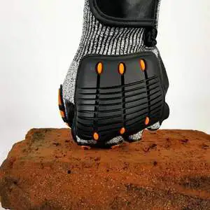Construction Carpentry Impact Mechanic TPR Anti Vibration Gloves