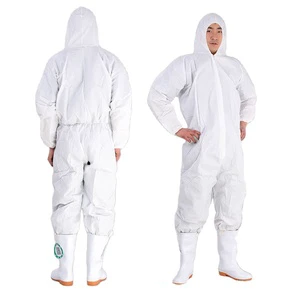 Junlong Factory Disposable Non-woven Breathable Lightweight Cleanroom Coverall Kit Waterproof Anti-static ISO13485 Certified