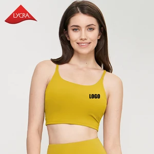 Newest Custom Logo Straps Sports Bra Women Gym Crop Tank Top Outfit Exercise Training Ladies Running Fitness Wear Yoga Clothes