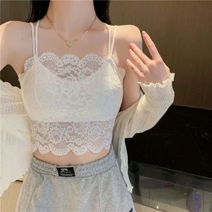 Lace Strappy Backless Vest Women's Sexy ODM Chest Pads Tube Top Large Size Summer Thin Breathable