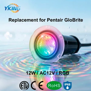 Yaoking Nicheless Led Pool Lights Replacement For Pentair Globrite Multi Color Changing 12W 50FT 100FT Swimming Pool Spa Light