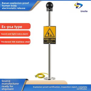 ES-PSA Intrinsically Safe Type Explosion-Proof Human Static Discharger Sound Light Electrical Safety Cleanroom Support Equipment