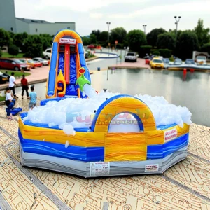 Funny Outdoor Dancing Game Inflatable Soap Foam Pit Pool with Foam Cannon Blower Machine Funword SG 0041 3000W